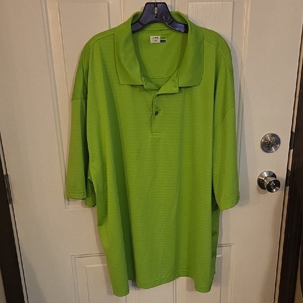 Links Editio  Men's Green Polo Shirt Size 4X